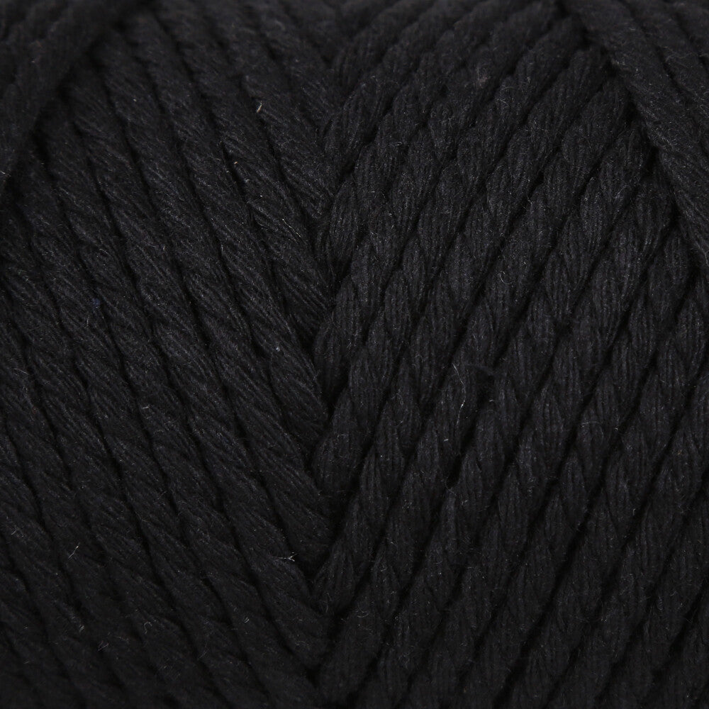 Loren Decor Slim Macrame Yarn, Black - L006
