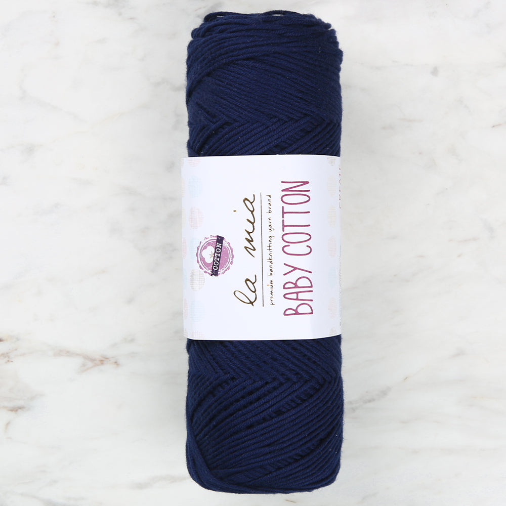 La Mia Baby Cotton Yarn,Navy Blue - L007