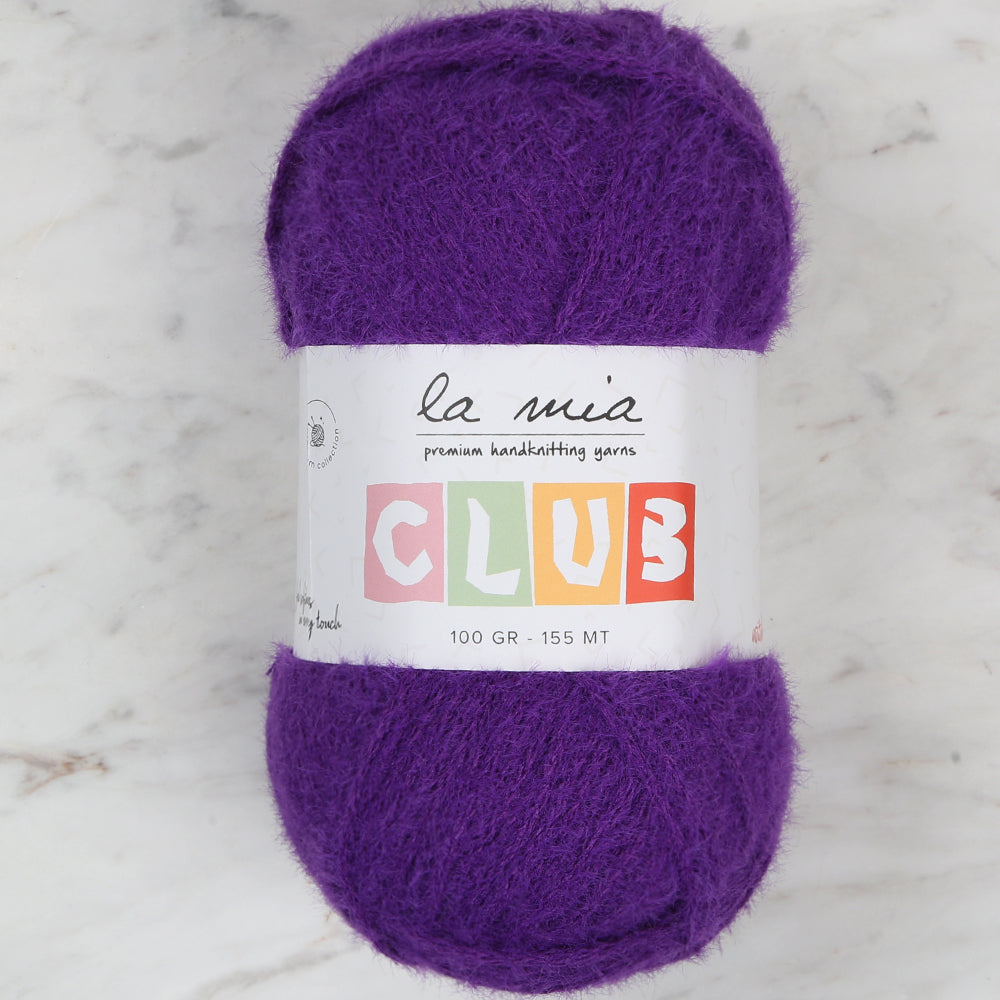 La Mia Club Hand Knitting Yarn,Purple - 624