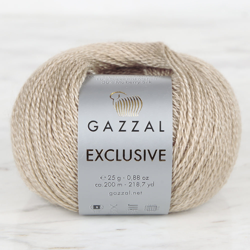 Gazzal Exclusive Hand Knitting Yarn, Beige - 9901