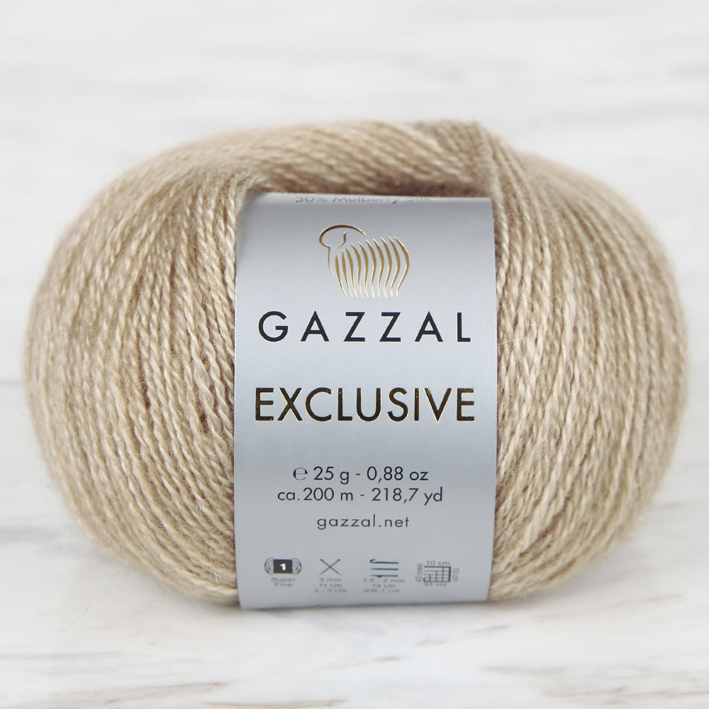 Gazzal Exclusive Hand Knitting Yarn, Beige - 9904