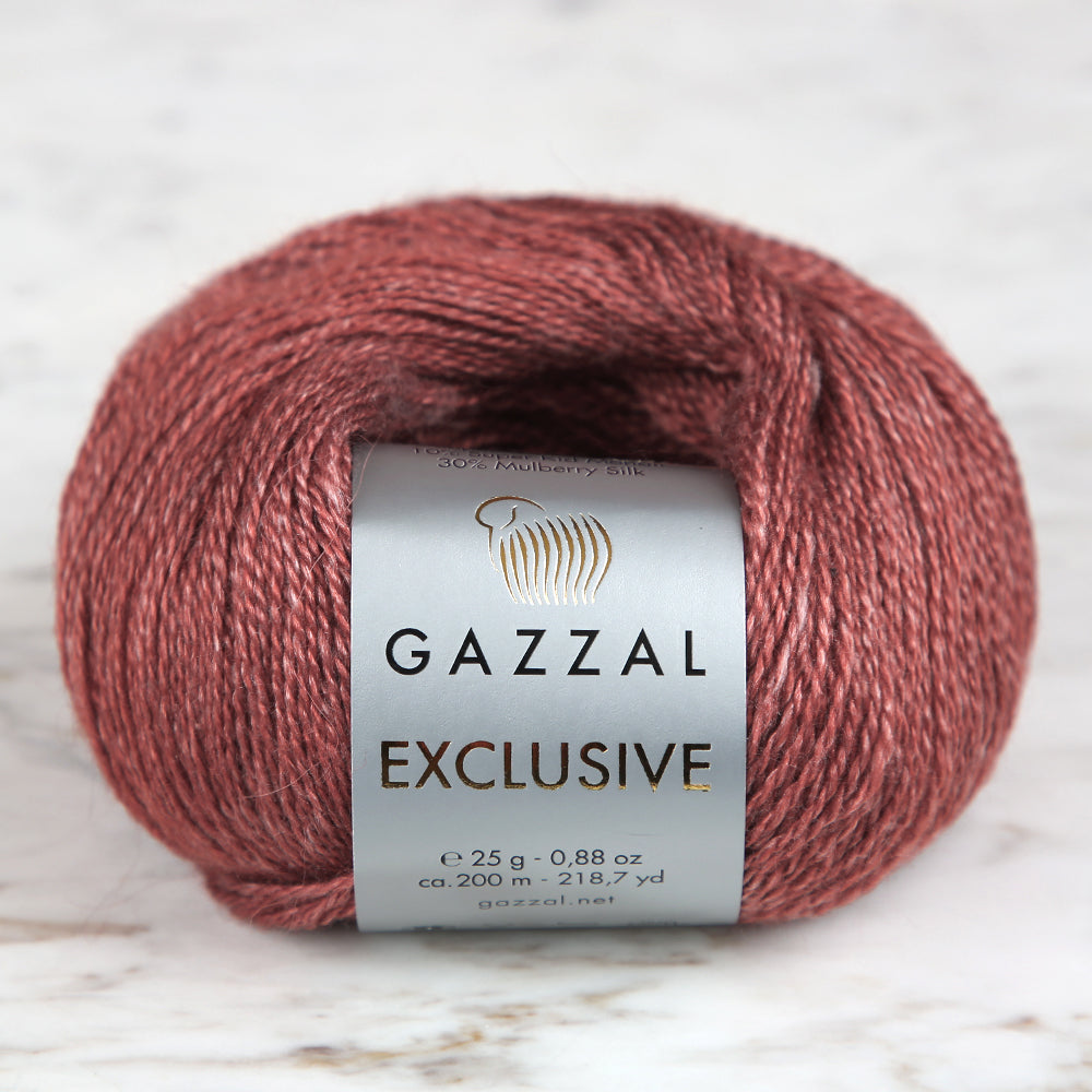 Gazzal Exclusive Hand Knitting Yarn, Brick Color- 9912