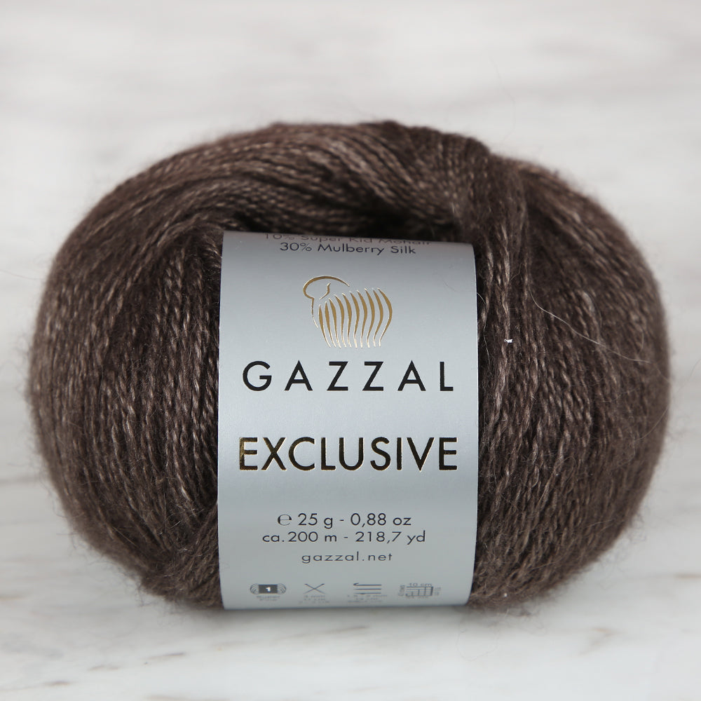 Gazzal Exclusive Hand Knitting Yarn,Brown - 9914