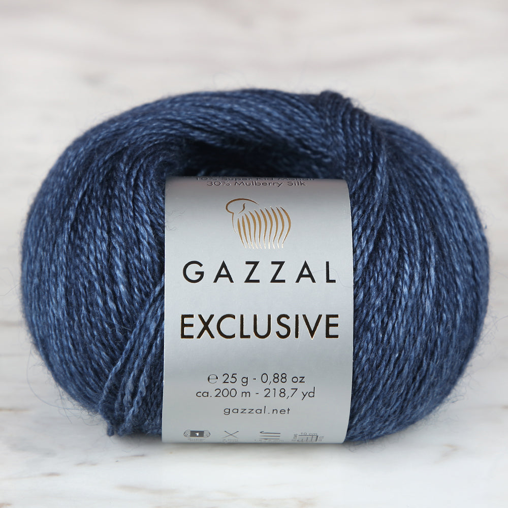 Gazzal Exclusive Hand Knitting Yarn,Blue - 9915
