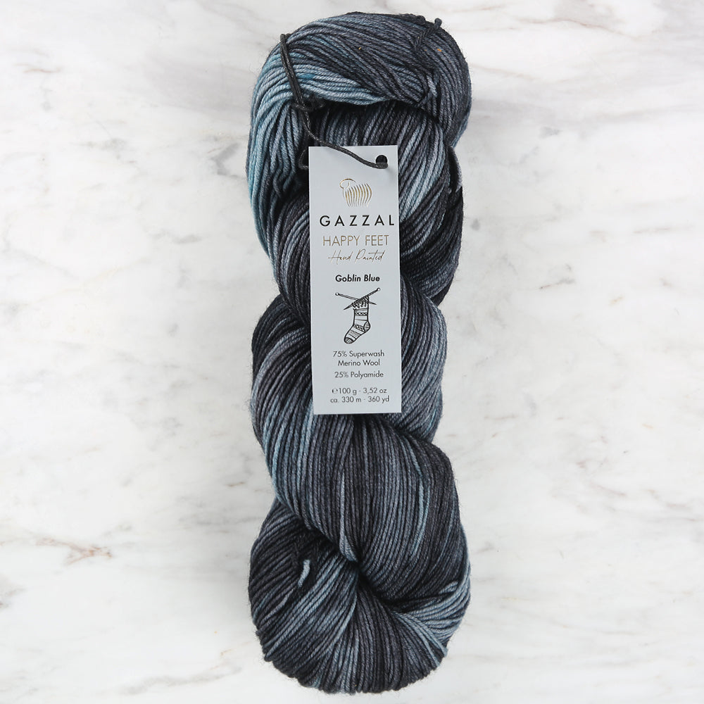 Gazzal Happy Feet Socks Knitting Yarn , Variegated - 3259