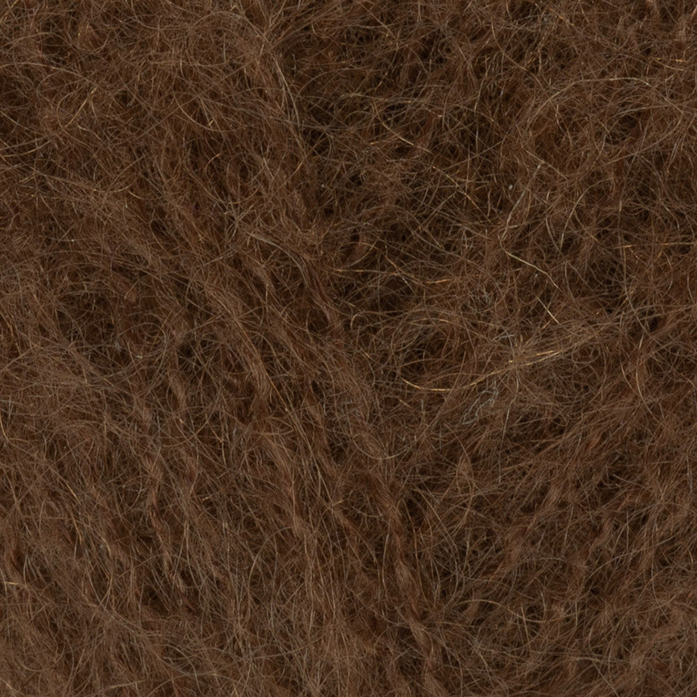 Gazzal Super Kid Mohair 25 Gr Knitting Yarn, Dark Brown - 64400