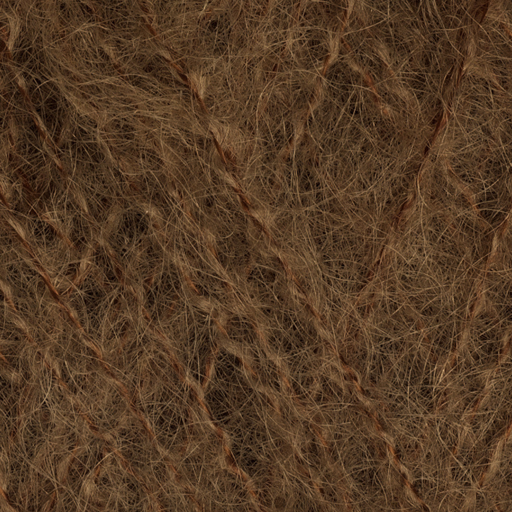 Gazzal Super Kid Mohair 25 Gr Knitting Yarn, Dark Brown - 64401