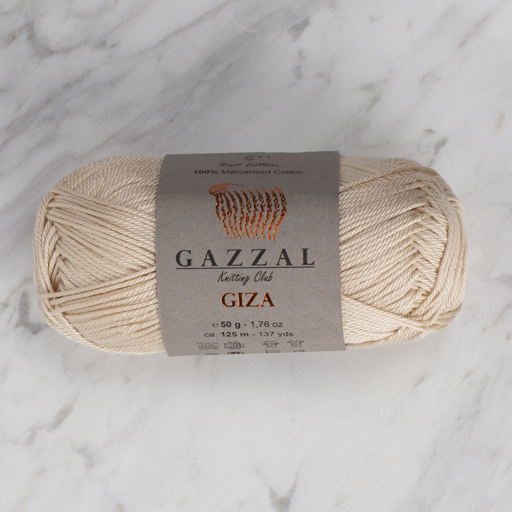 Gazzal Giza Yarn, Light Beige - 2489