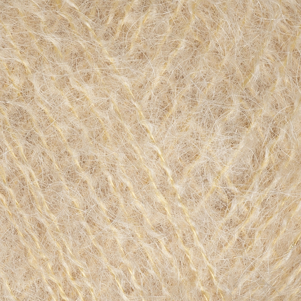 Gazzal Super Kid Mohair 25 Gr Knitting Yarn, Beige - 64404