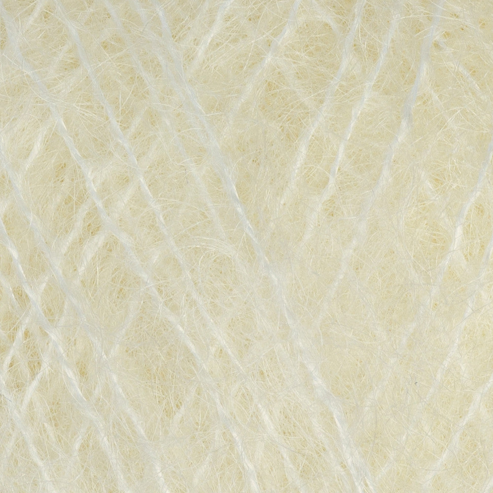 Gazzal Super Kid Mohair 25 Gr Knitting Yarn, Cream - 64408