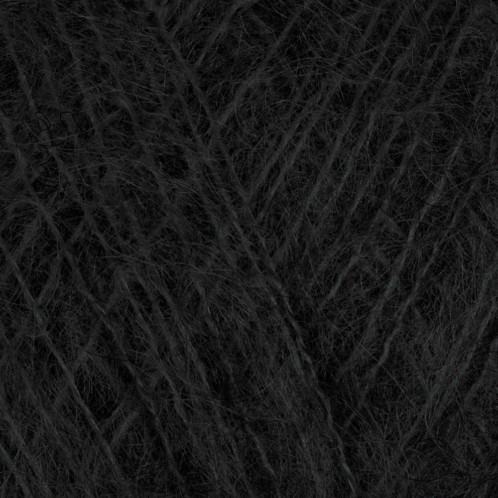 Gazzal Super Kid Mohair 25 Gr Knitting Yarn, Black - 64409