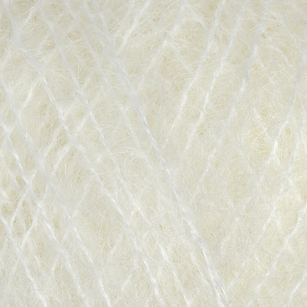 Gazzal Super Kid Mohair 25 Gr Knitting Yarn, Ecru - 64414