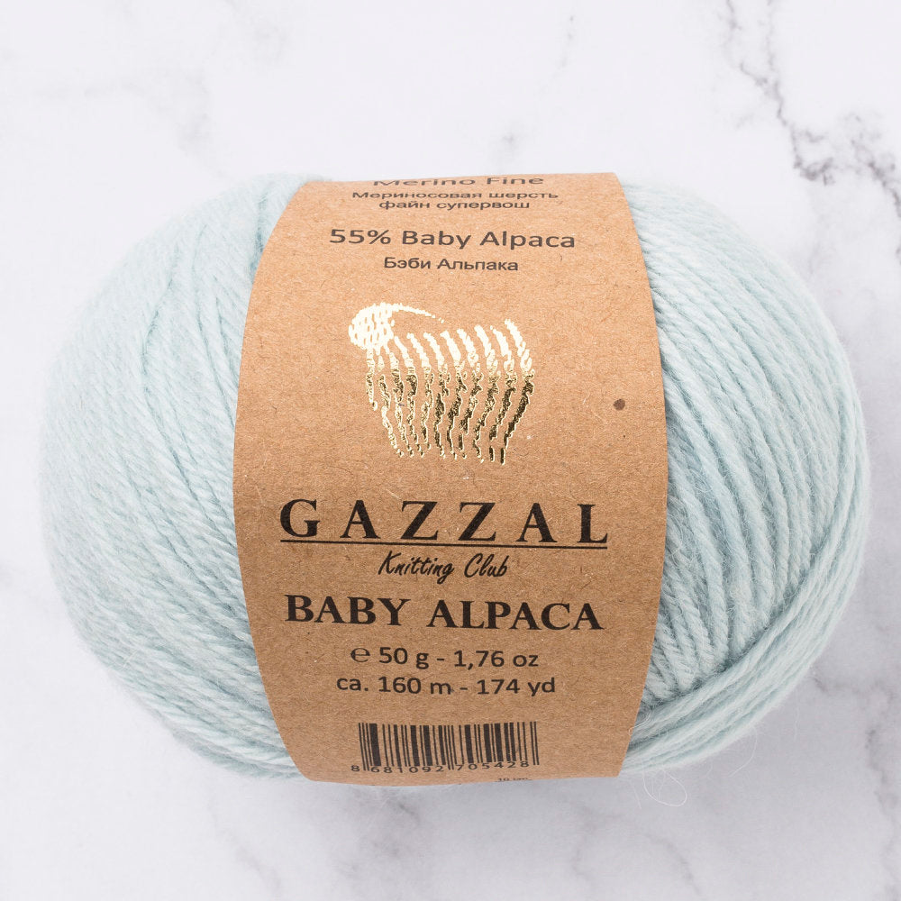 Gazzal Baby Alpaca Yarn, Baby Blue - 46006