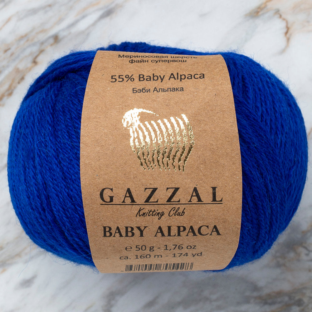Gazzal Baby Alpaca Yarn, Navy Blue - 46010