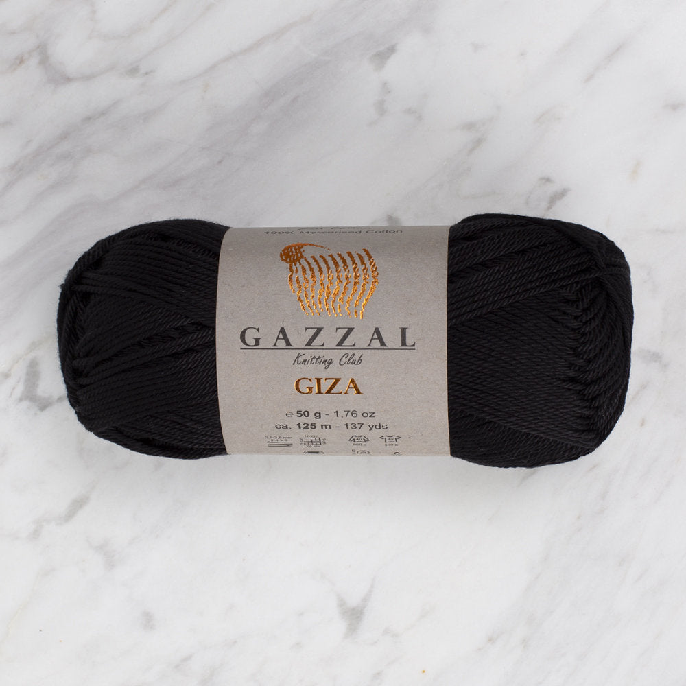 Gazzal Giza Yarn, Black - 2457