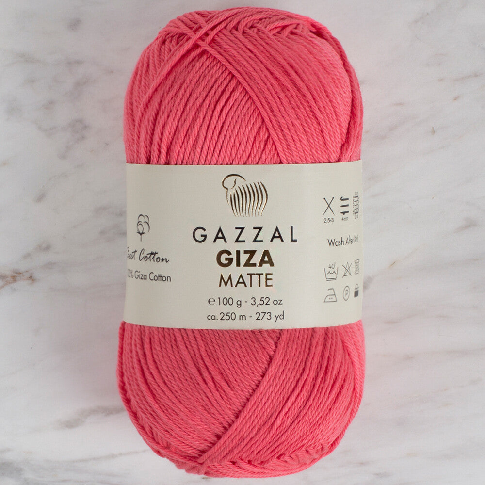 Gazzal Giza Matte Yarn, Vermilion - 5570