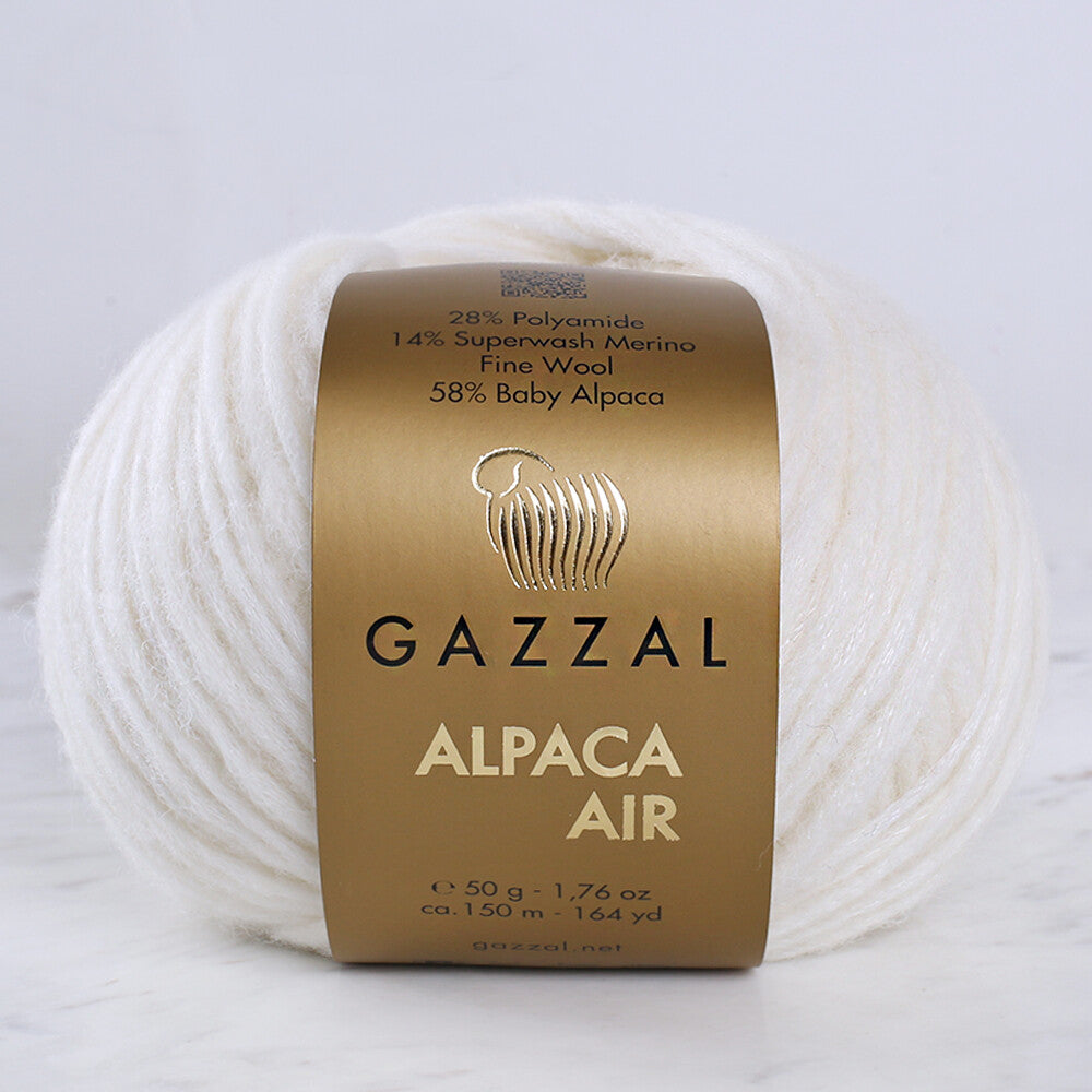 Gazzal Alpaca Air Knitting Yarn , Cream - C:70