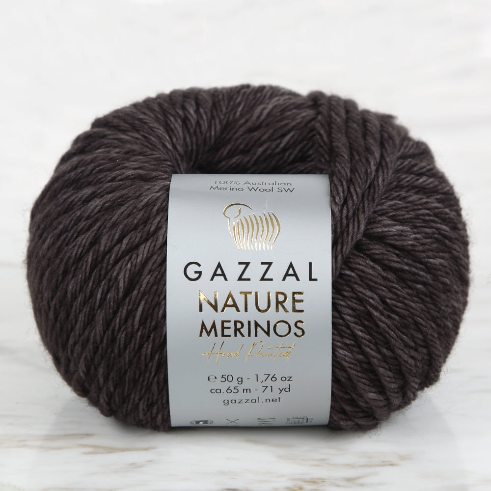 Gazzal Nature Merinos Hand Knitting Yarn,Anthracite -8310