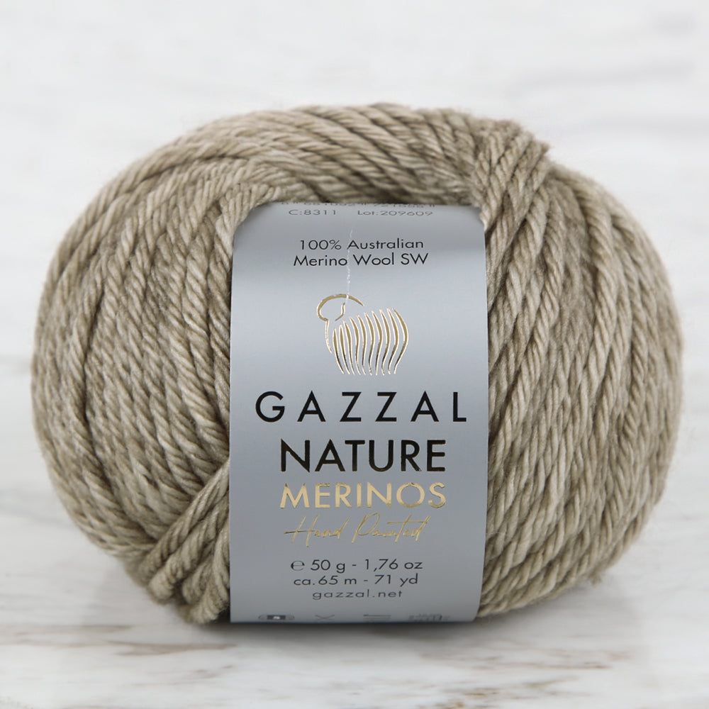 Gazzal Nature Merinos Hand Knitting Yarn,Baby Blue -8311
