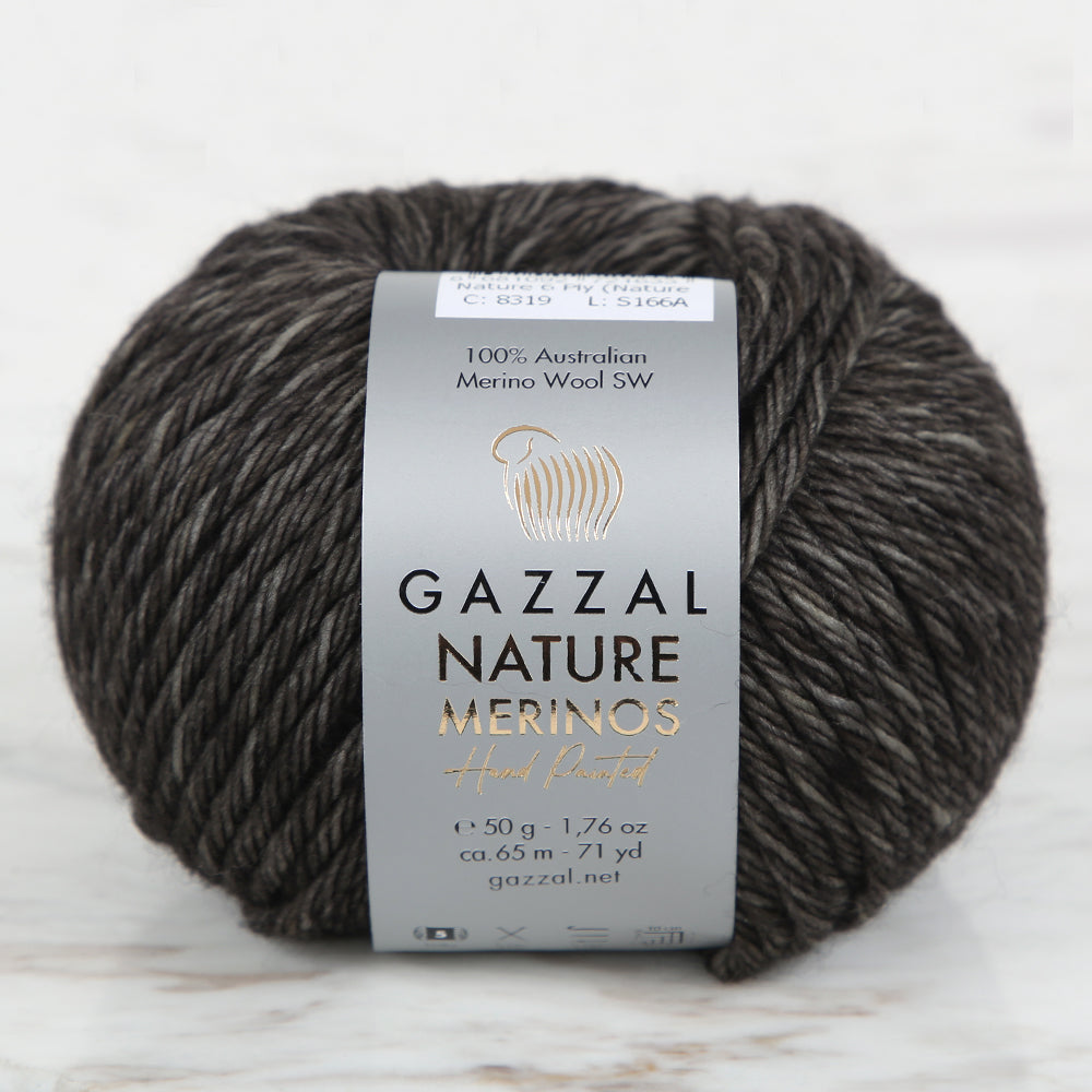 Gazzal Nature Merinos Hand Knitting Yarn,Green -8319