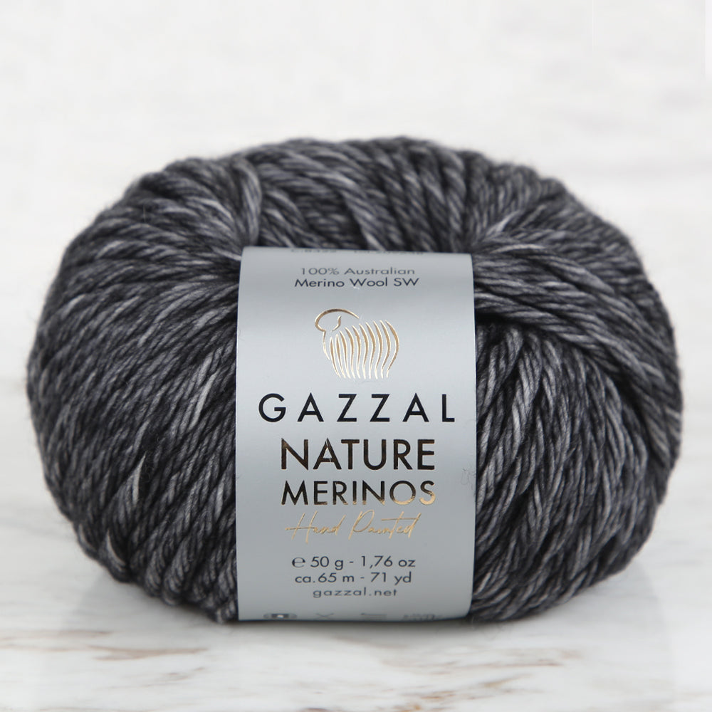 Gazzal Nature Merinos Hand Knitting Yarn,Grey -8322
