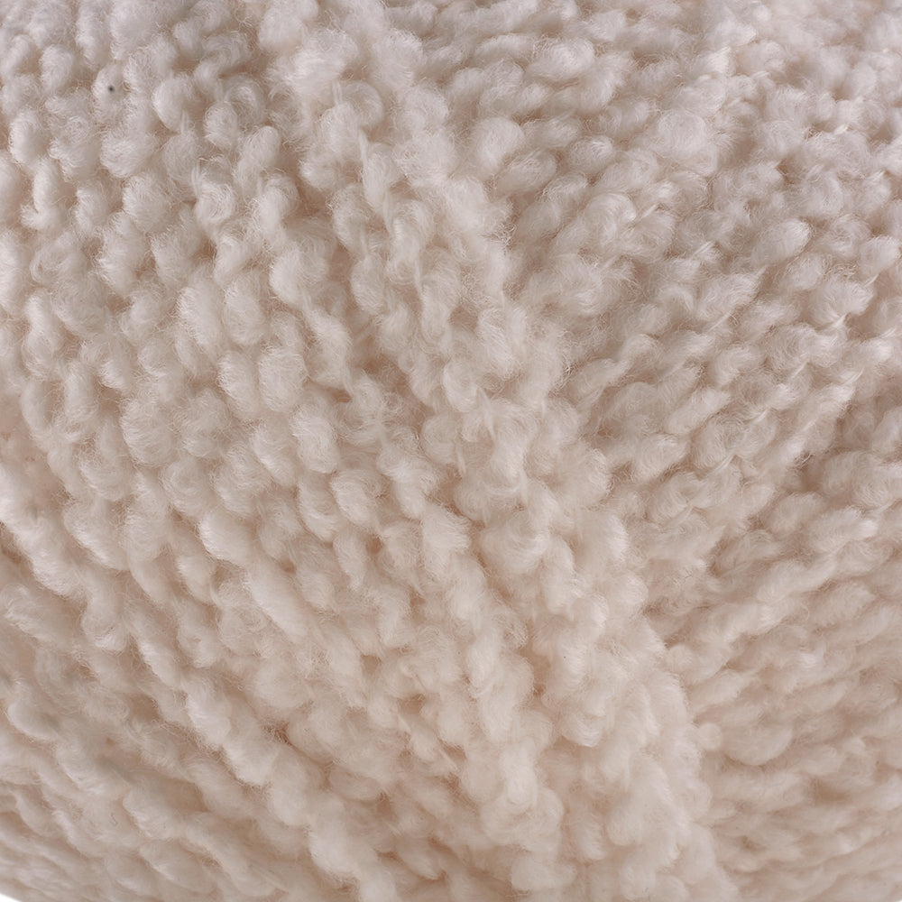 Gazzal Merino Boucle Hand Knitting Yarn, Cream-3764