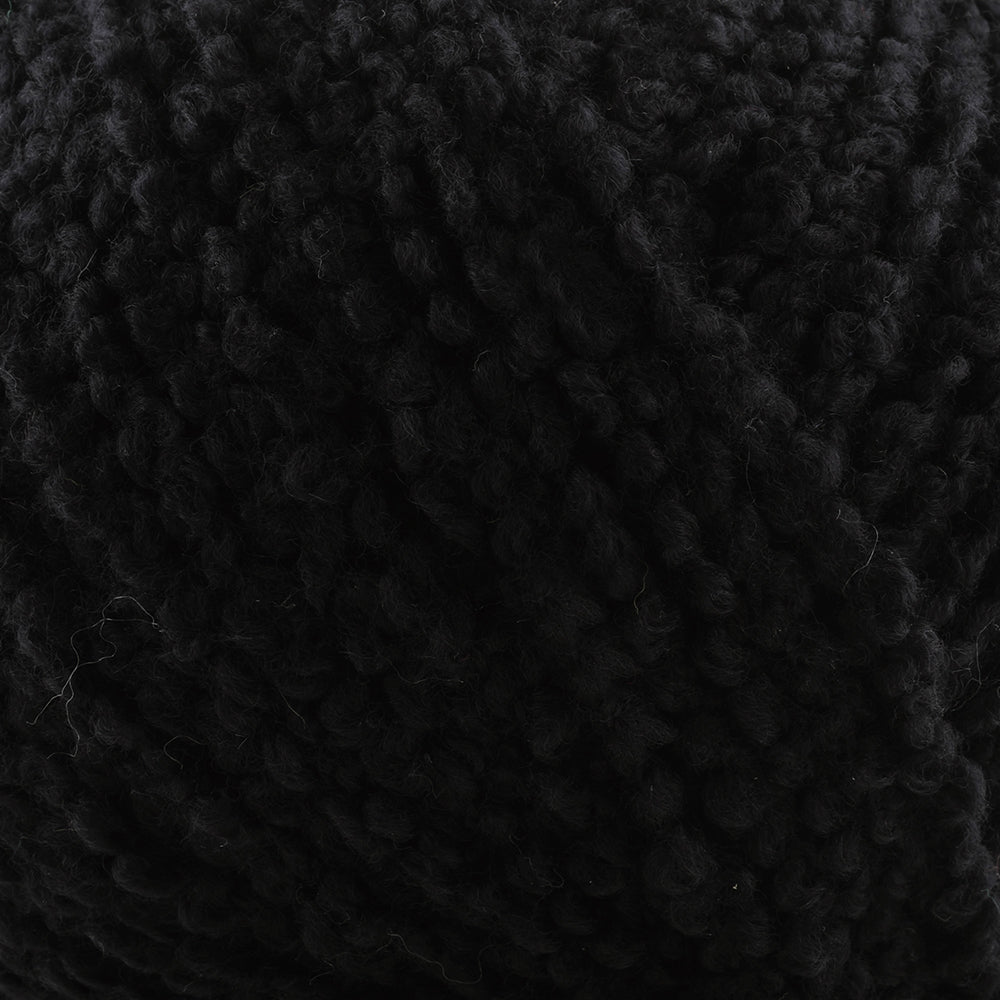Gazzal Merino Boucle Hand Knitting Yarn, Black-3766
