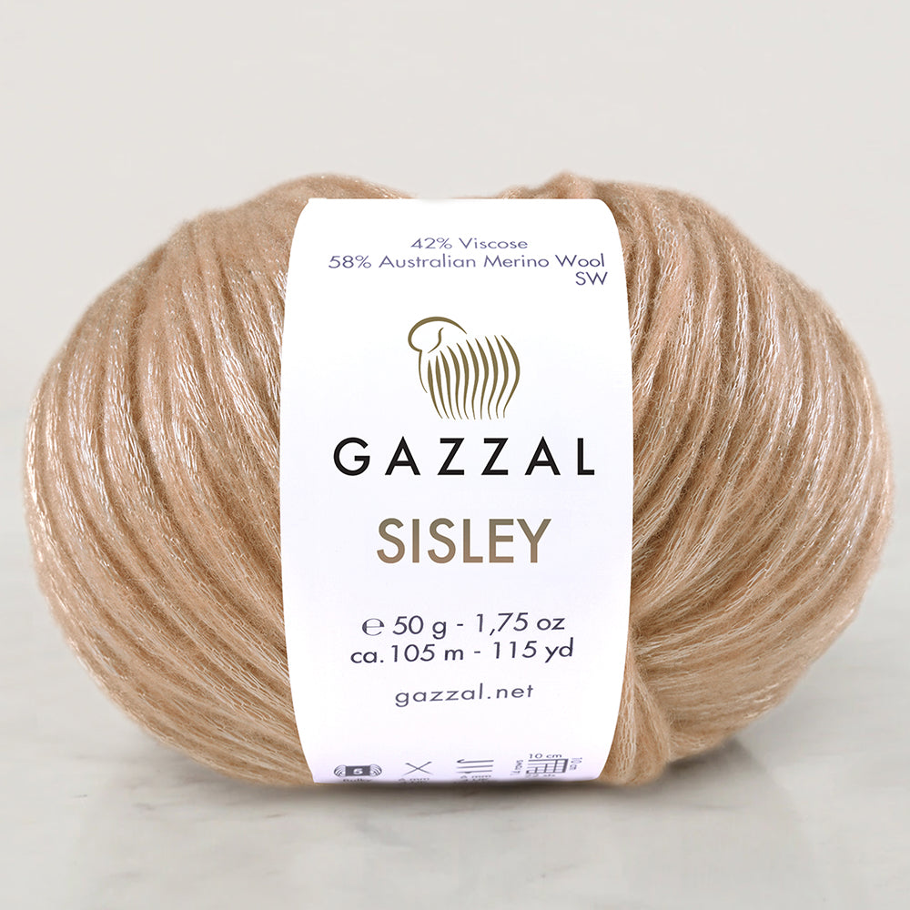 Gazzal Sisley Hand Knitting Yarn, Beige-5712