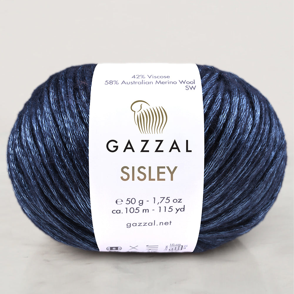 Gazzal Sisley Hand Knitting Yarn, Blue-5721