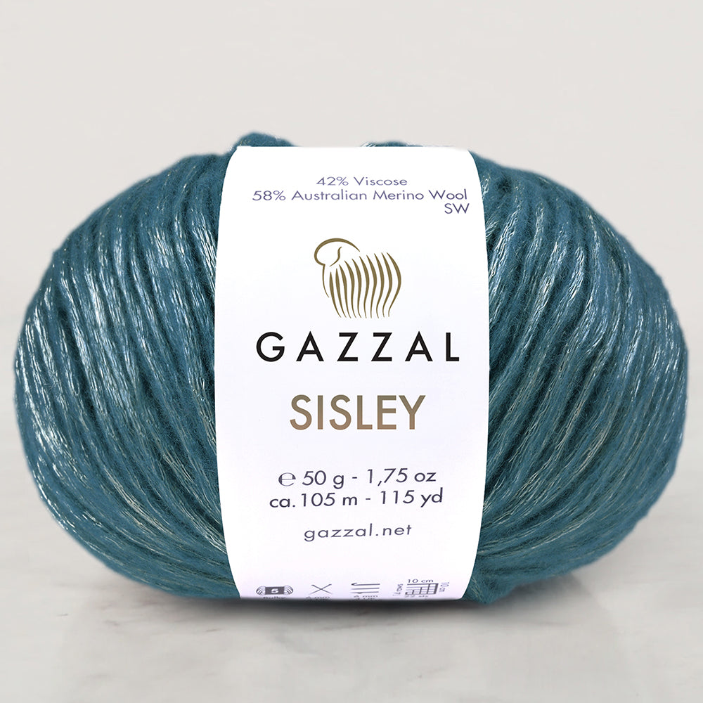 Gazzal Sisley Hand Knitting Yarn, Green-5722