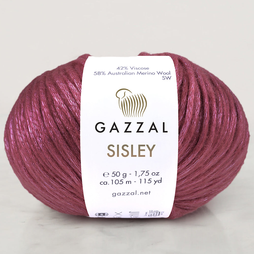 Gazzal Sisley Hand Knitting Yarn, Fuchsia-5729