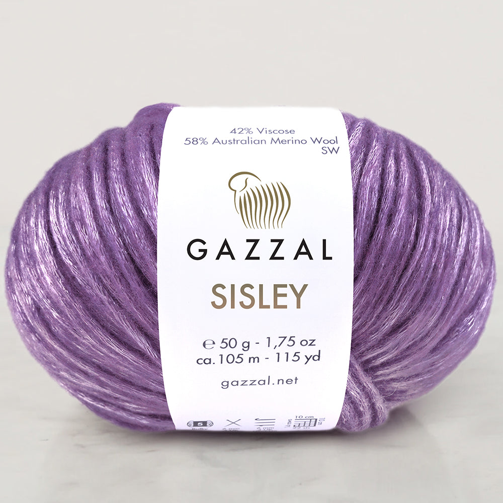 Gazzal Sisley Hand Knitting Yarn, Purple-5731