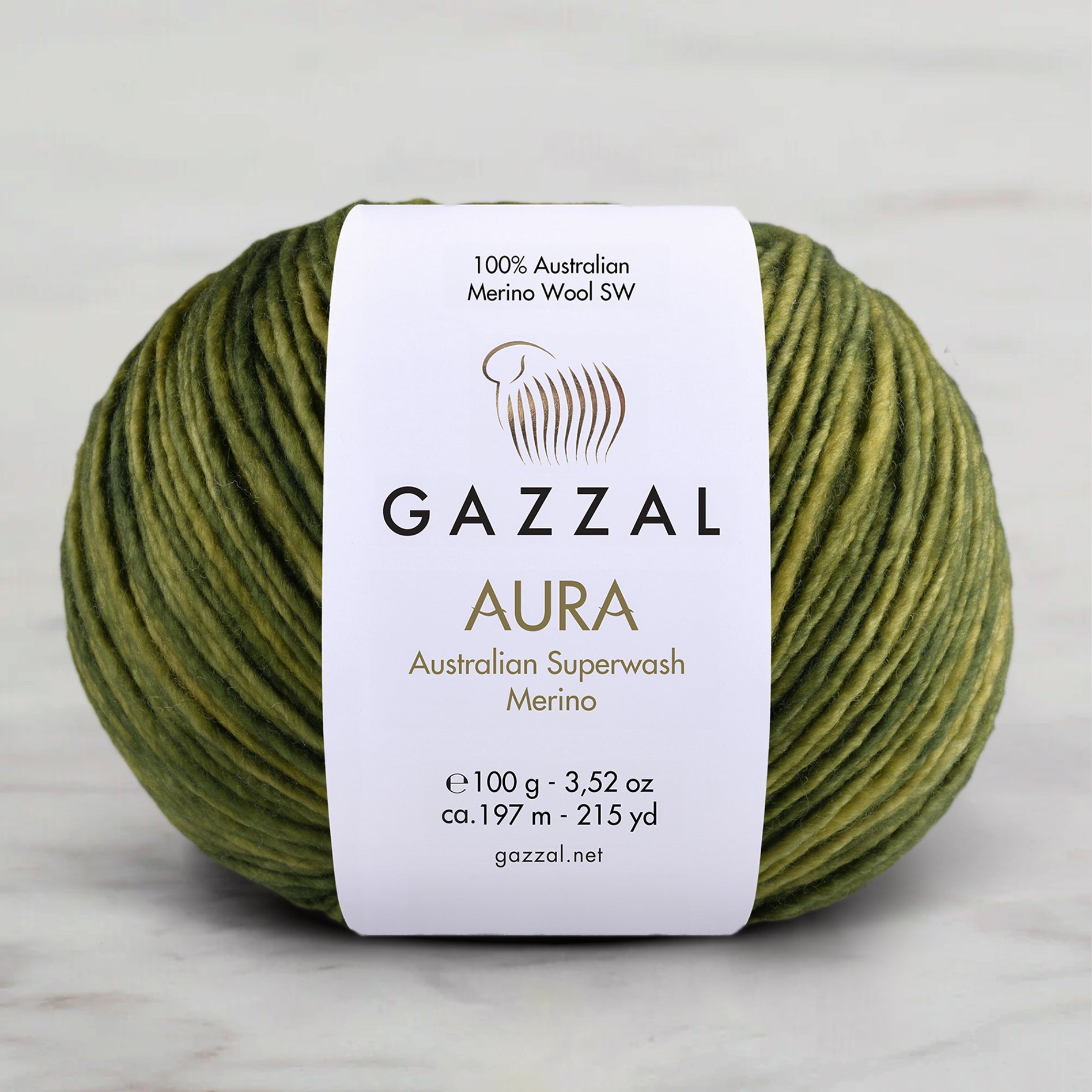Gazzal Aura Hand Knitting Yarn - Green – 175