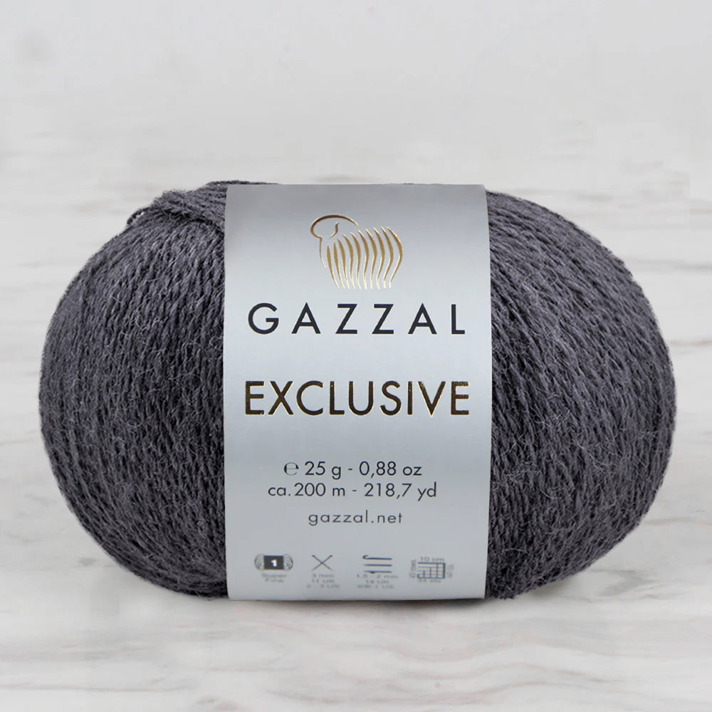 Gazzal Exclusive Hand Knitting Yarn, Grey-9922