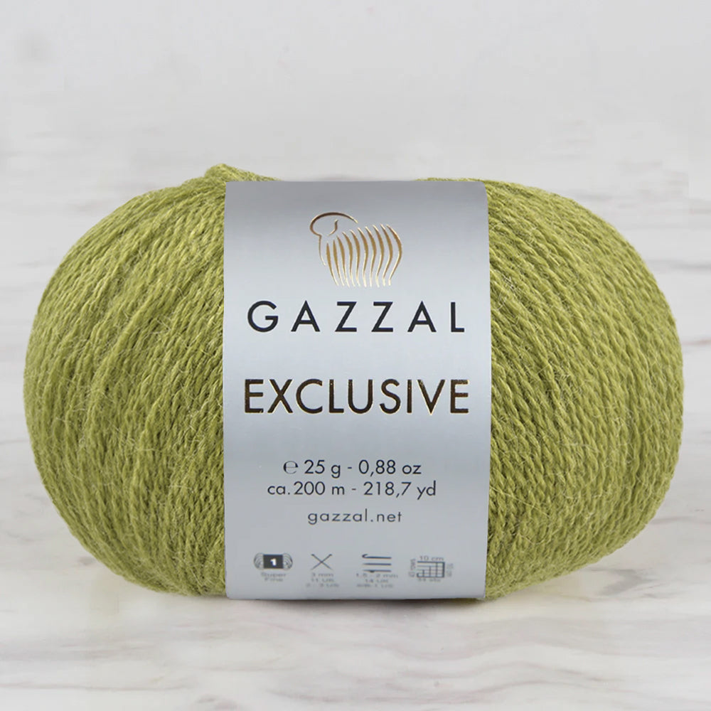 Gazzal Exclusive Hand Knitting Yarn, Green-9927
