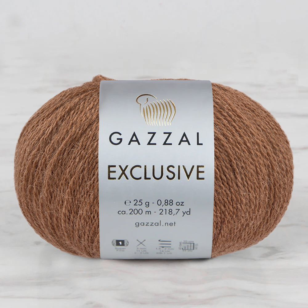Gazzal Exclusive Hand Knitting Yarn, Cinnamon-9929