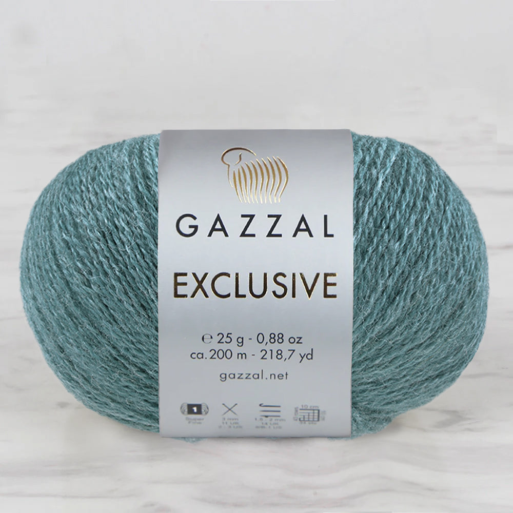 Gazzal Exclusive Hand Knitting Yarn, Green-9935