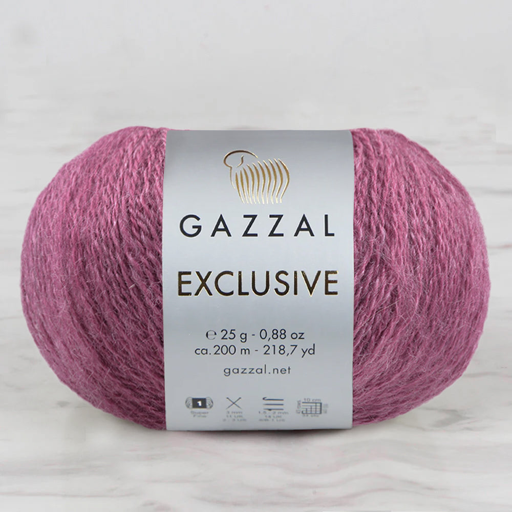 Gazzal Exclusive Hand Knitting Yarn, Dried rose-9940
