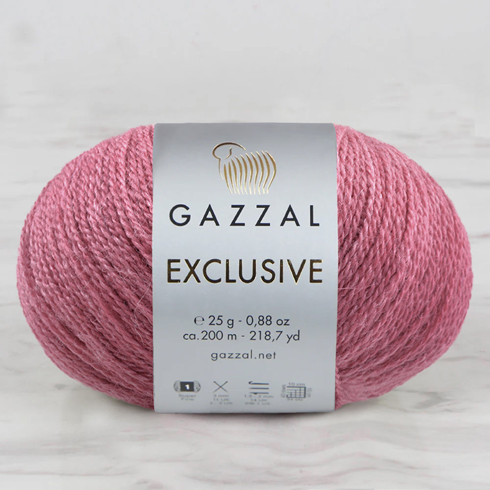 Gazzal Exclusive Hand Knitting Yarn, Pink-9944