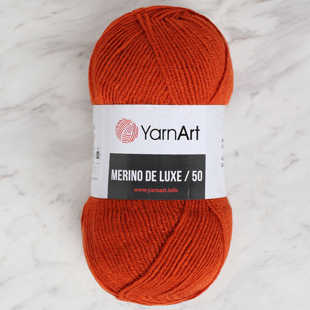 Yarnart Merino de Luxe / 50 Yarn, Brick - 3027