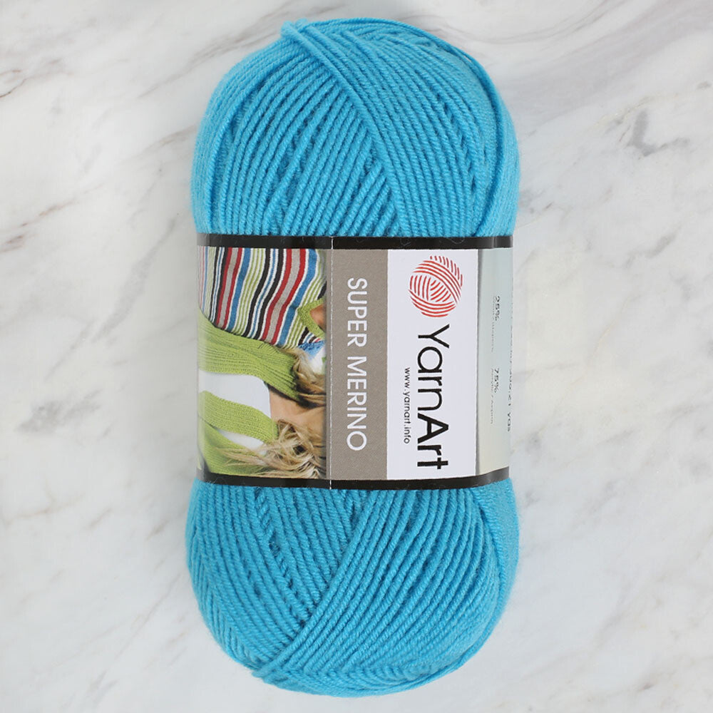 Yarnart Super Merino Yarn, Turqouise - 235