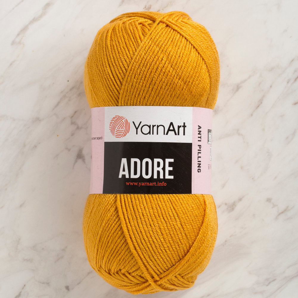 YarnArt Adore Anti-Pilling Yarn, Mustard- 334