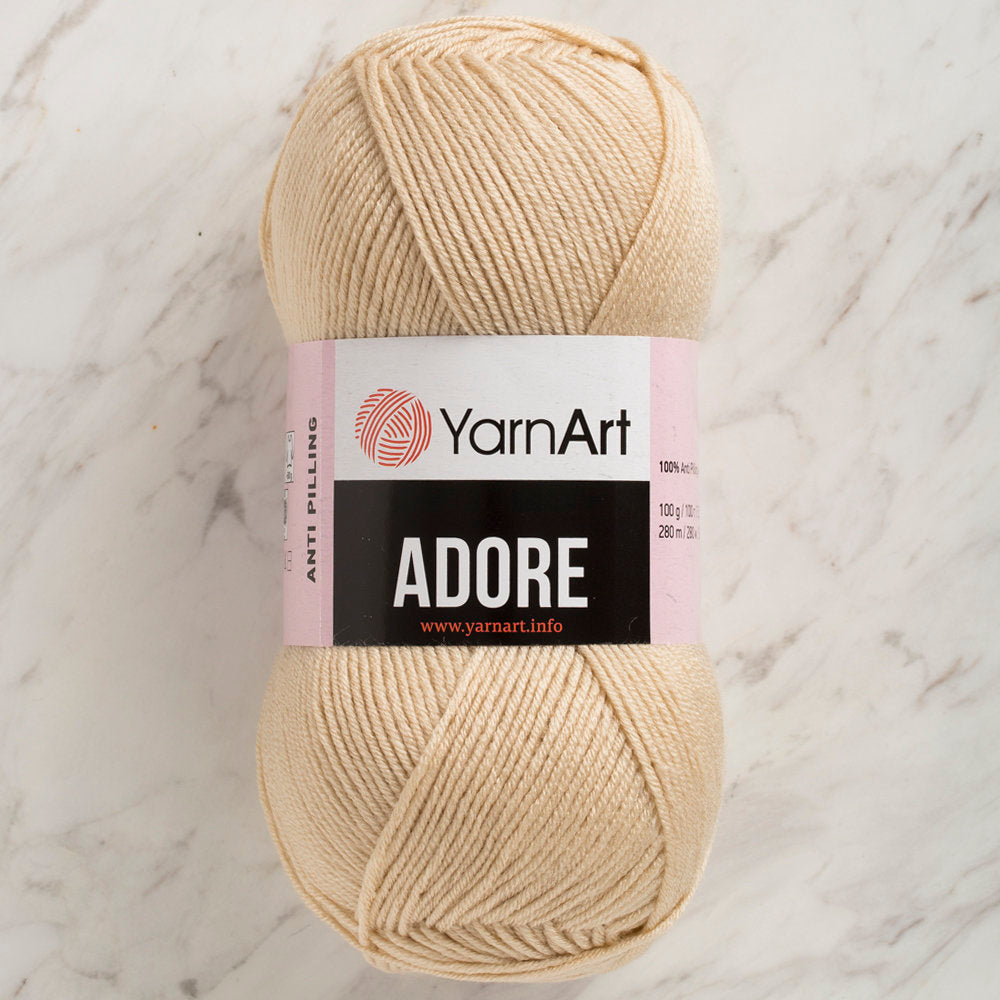 YarnArt Adore Anti-Pilling Yarn, Light Beige - 335