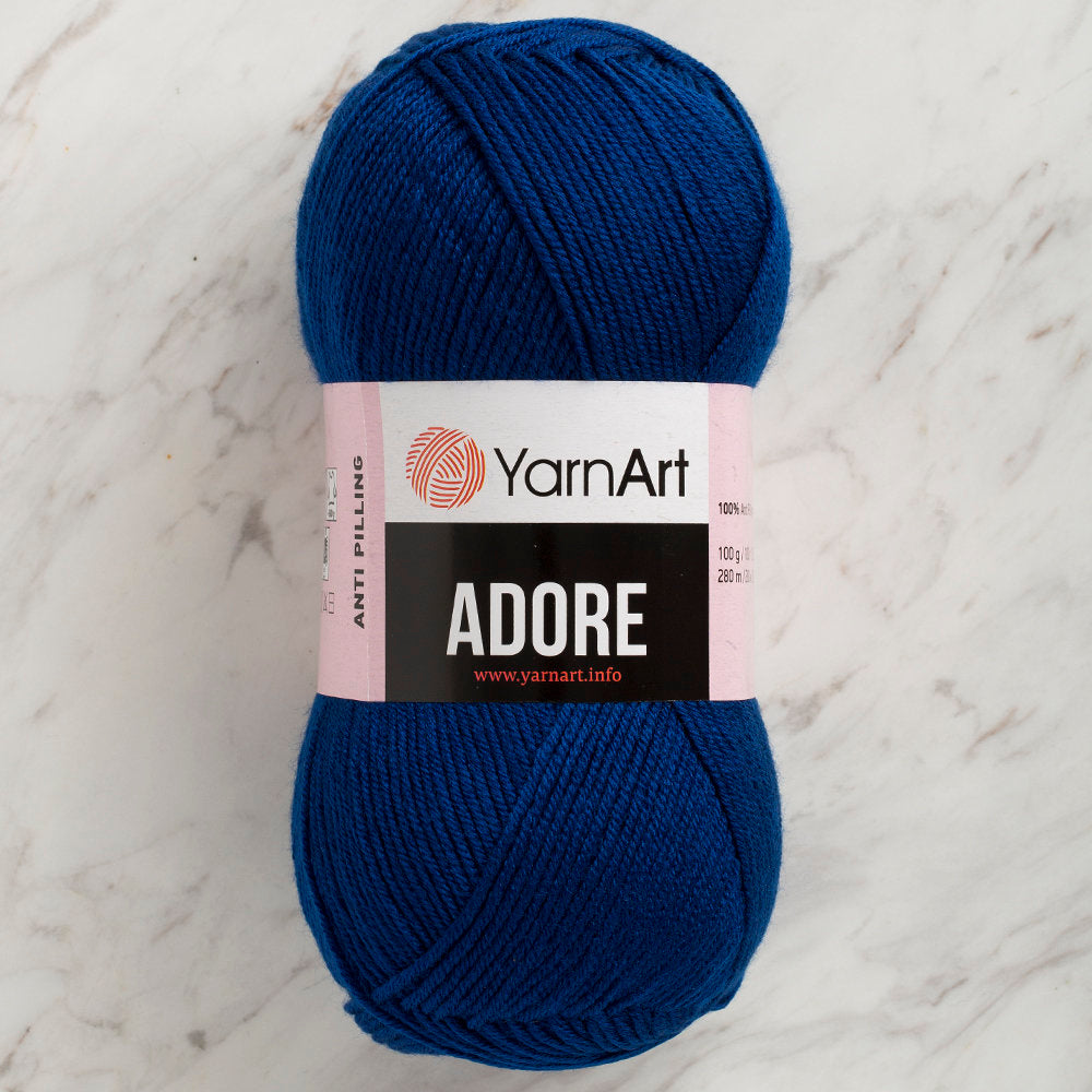 YarnArt Adore Anti-Pilling Yarn, Saxe Blue - 350