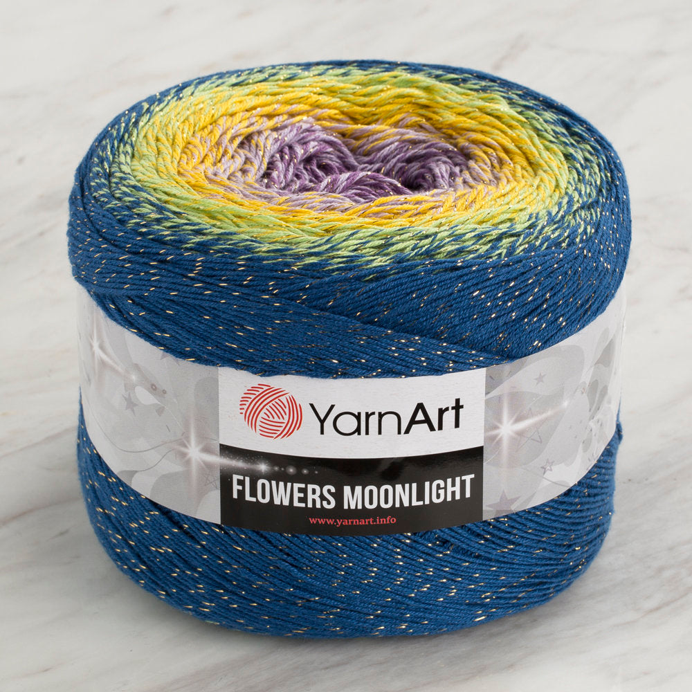YarnArt Flowers Moonlight Cotton Lurex (Glitter) Gradient Yarn - 3257