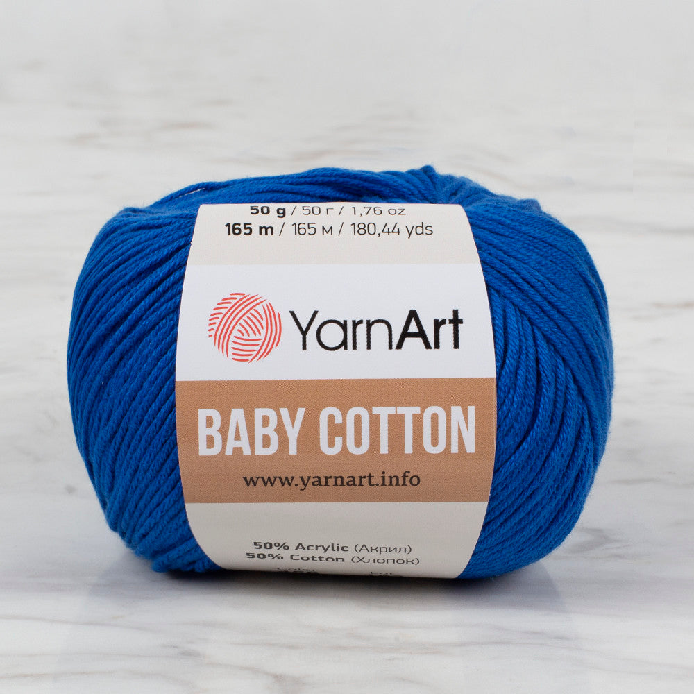 YarnArt Baby Cotton Knitting Yarn, Saxe Blue - 456