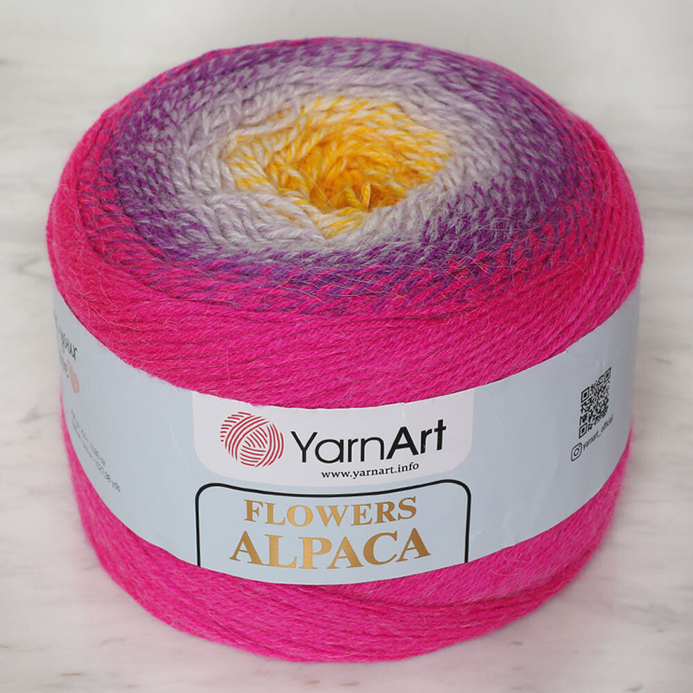 Yarnart Flowers Alpaca 250 Gr Knitting Yarn, Variegated - 426