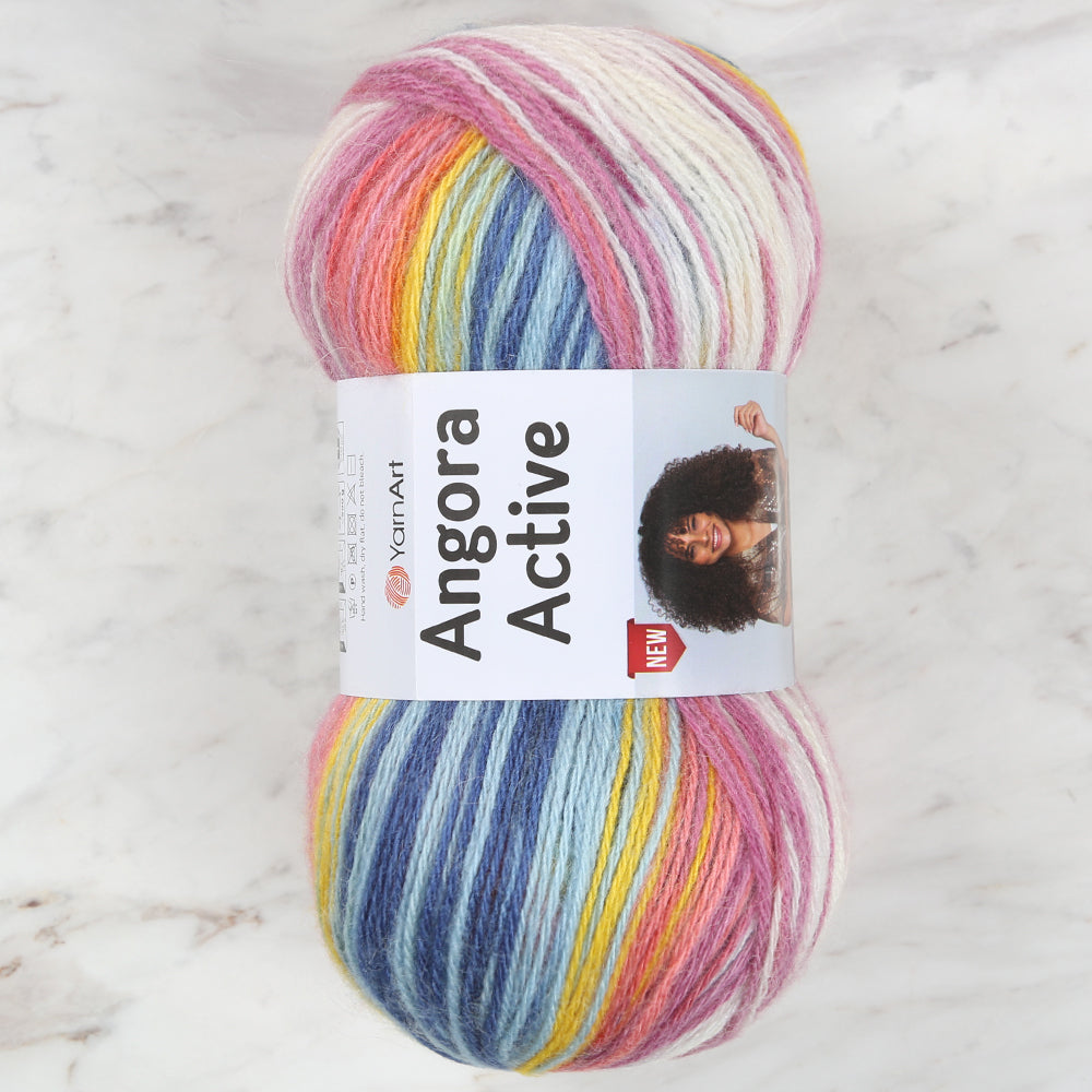 YarnArt Angora Active Knitting Yarn, Variegated - 858
