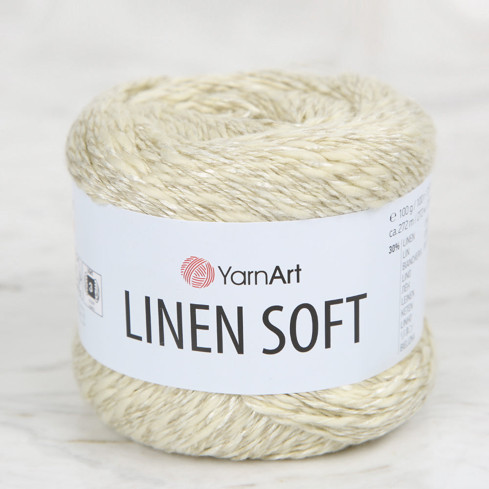 YarnArt Linen Soft Hand Knitting Yarn ,Beige 7302