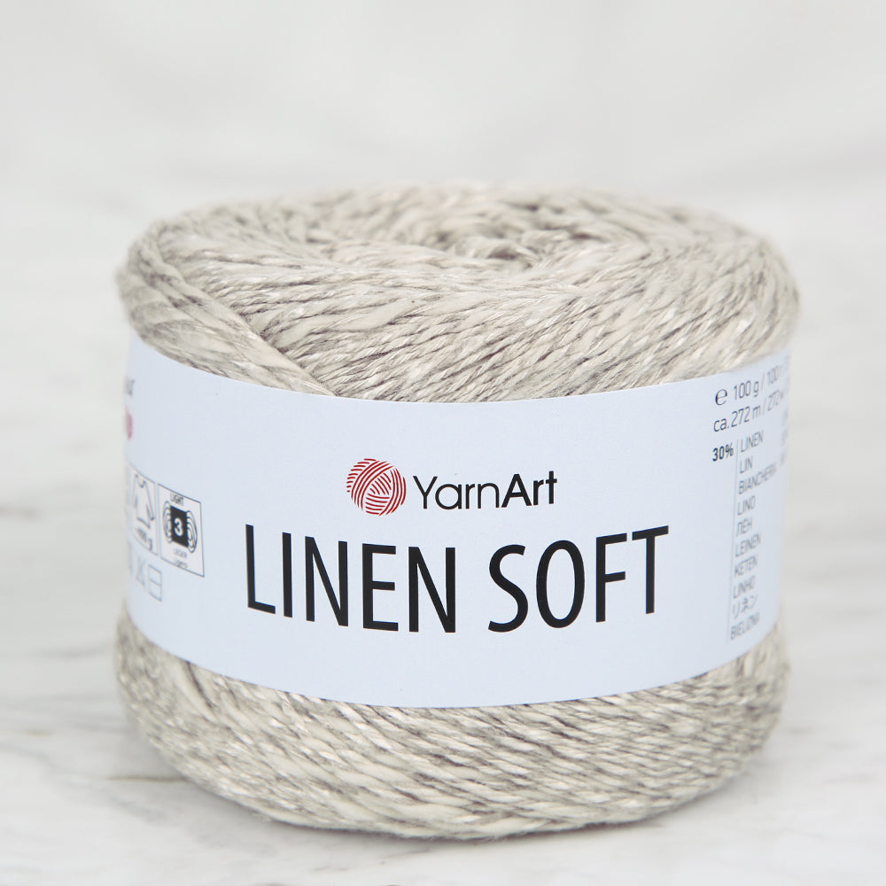 YarnArt Linen Soft Hand Knitting Yarn ,Beige 7304
